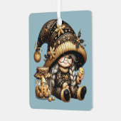 独自の魔法のクリスマス格言クッキージャーの作成 メタルオーナメント (正面左)