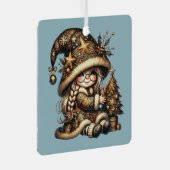 独自の魔法のクリスマス格言ツリーの作成 メタルオーナメント (正面右)