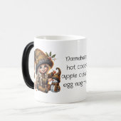 独自の魔法のクリスマス格言雪だるまの作成 モーフィングマグカップ (正面左)