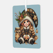 独自の魔法のクリスマス格言Cookieの作成 メタルオーナメント (正面左)