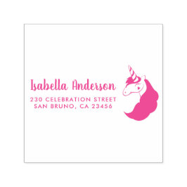 独自の魔法のユニコーン差出人住所の作成 セルフインキングスタンプ