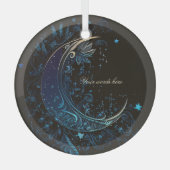 独自の魔法の月を作成 ガラスオーナメント (正面)