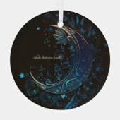 独自の魔法の月を作成 ガラスオーナメント (裏面)