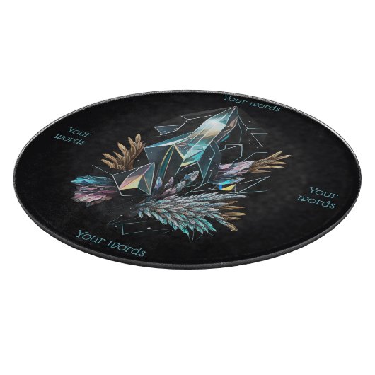 独自の魔法の結晶ガラスの祭壇ボードを作成 カッティングボード (角)