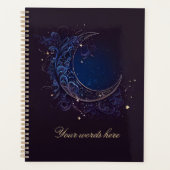 独自の魔法の青い月を作成 プランナー手帳 (正面)
