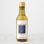 独自の魔法の風景を月に作成 ワインラベル (正面)