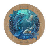独自の魔法の魚座ガラスの祭壇ボードを作成 カッティングボード (正面)