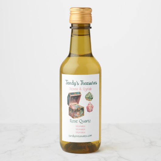 独自の魔法ボックスと結晶を作成 ワインラベル (正面)