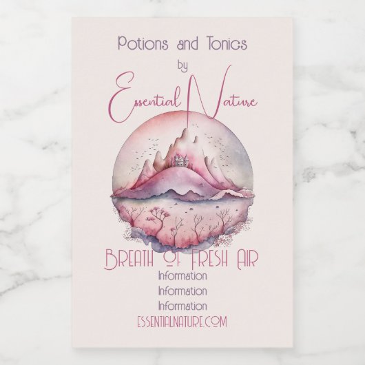 独自の魔法城と山を作成 フードラベル (シングルラベル)