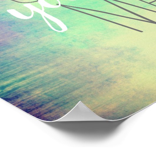 独自の魔法引用文を作成する水の色デザイン ポスター (角)