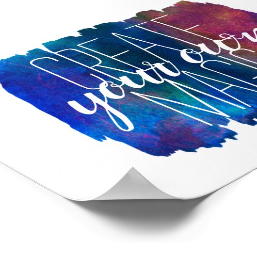 独自の魔法引用文ストロ絵を描ークデザインの作成 ポスター (角)