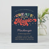 独自の魔法誕生日招待状 招待状 (スタンド正面)