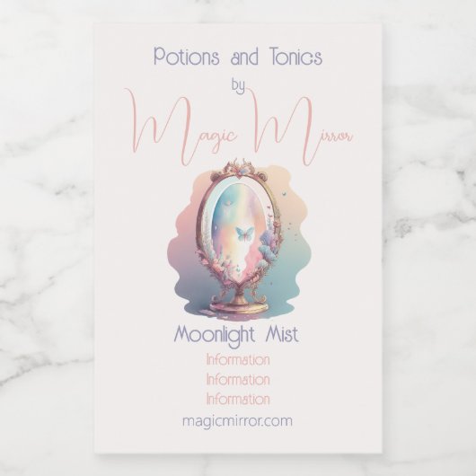 独自の魔法鏡 ワインラベル (シングルラベル)