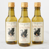 独自の魔法黒猫を作成 ワインラベル (ボトル)