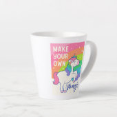 独自の魔法 |かわいいユニコーン カフェラテマグ (右アングル)