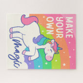 独自の魔法 |かわいいユニコーン ジグソーパズル (横)