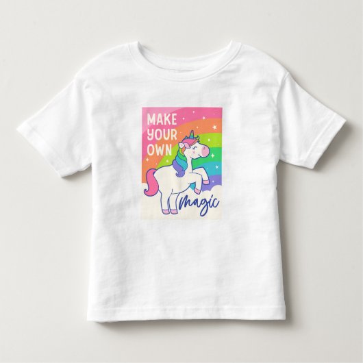 独自の魔法 |かわいいユニコーン トドラーTシャツ (正面)