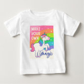 独自の魔法 |かわいいユニコーン ベビーTシャツ (正面)