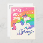 独自の魔法 |かわいいユニコーン ポストカード (正面/裏面)