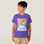 独自の魔法 |かわいいユニコーン Tシャツ (正面フル)