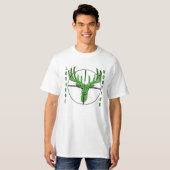 独自の鹿の狩りロゴ、モック狩りロゴを作成 Tシャツ (正面フル)