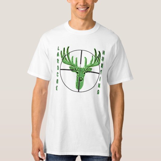 独自の鹿の狩りロゴ、モック狩りロゴを作成 Tシャツ (正面)