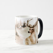 独自の鹿を作威厳のある成 モーフィングマグカップ (正面右)