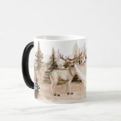 独自の鹿を作威厳のある成 モーフィングマグカップ (正面左)