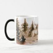 独自の鹿を作威厳のある成 モーフィングマグカップ (左)