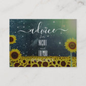 独自の黄色のひまわりフィールドを作成する アドバイスカード (正面)