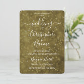 独自の黄色の金ゴールドライトを作成 招待状 (スタンド正面)