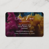 独自の黄色の雲を作成する 名刺 (裏面)