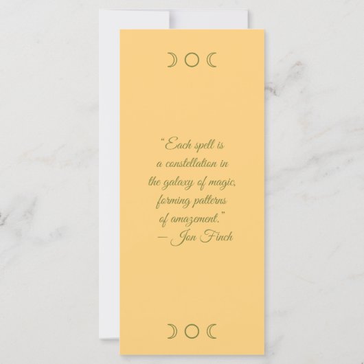 独自の黄色のDaffodilsブックマークカードを作成する (裏面)