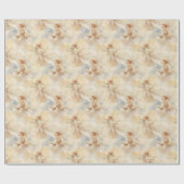 独自の黄金のヴィンテージ天使を作成 ラッピングペーパー (フラット)