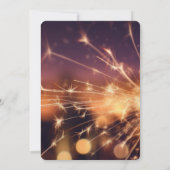 独自の黄金の花火を作成 招待状 (裏面)