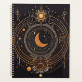 独自の黄金色の月面を作成 プランナー手帳 (正面)