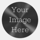 独自の黒いラジアルブラシ仕上げメタリックを作成 ラウンドシール (正面)