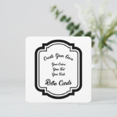 独自の黒いレトロスタイルのアウトラインの作成 シーズンカード (スタンド正面)