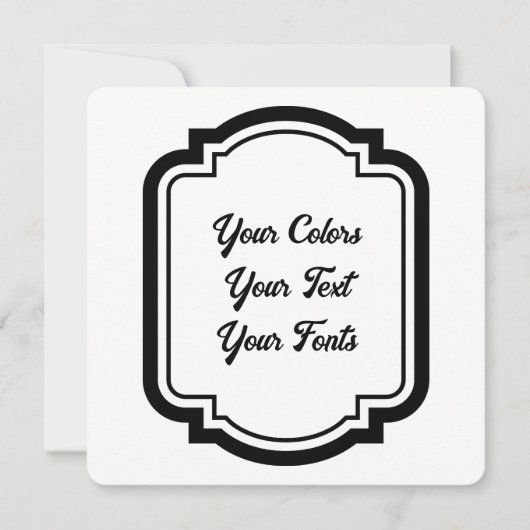 独自の黒いレトロスタイルのアウトラインの作成 シーズンカード (正面)