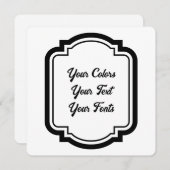 独自の黒いレトロスタイルのアウトラインの作成 シーズンカード (正面/裏面)