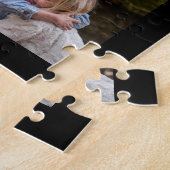 独自の黒い10写真用コラージュのファミリ名を作成 ジグソーパズル (側面)