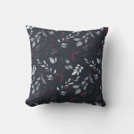 独自の黒と赤エレガントのホリーを作成 クッション