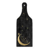 独自の黒と金ゴールド星の三日月を作成 カッティングボード (正面)