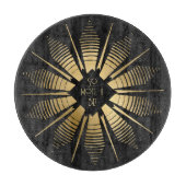 独自の黒と金ゴールド曼荼羅を作成 カッティングボード (正面)