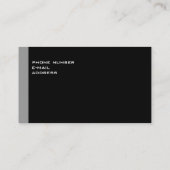 独自の黒と魅力的なモダン 名刺 (裏面)