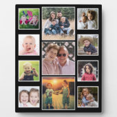 独自の黒の11家族のフォトコラージュを作成 フォトプラーク (正面)