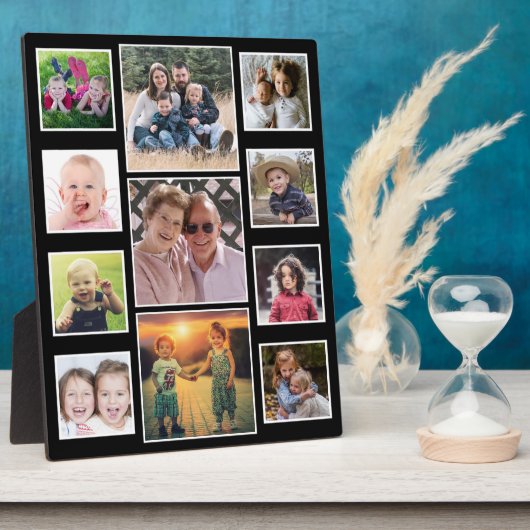 独自の黒の11家族のフォトコラージュを作成 フォトプラーク (側面)