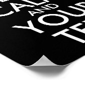 独自の黒のCalmと保テキストを作成する ポスター (角)