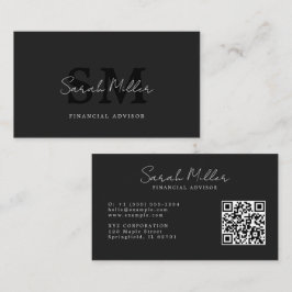 独自の黒のQRコードを作成する 名刺