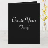 独自の黒を大きく作成 カード (黄色い花)